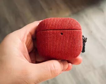Corduroy Pattern Airpod Case, Airpods Pro 2 With Keychain, Gift For Him / Her