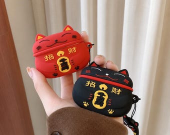 Lucky Cat Airpod Case, Silicone Earphone Case 4, Cute Case Pro2, Gift For Friends