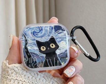 Black Cat Airpod Case, Airpods Pro 3 Case, Gift For Friends