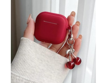 Estuche Cherry para Airpods, funda para auriculares, estuche 3D para Airpods Pro 2 / Airpods 4 - Regalo para ella