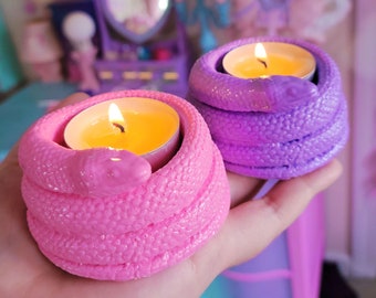 Snake Candle Holder/Tealight Candle Holder/Cute Pastel Witch/Gothic Home Decor/Candle Holder Centerpiece/Cute Gift