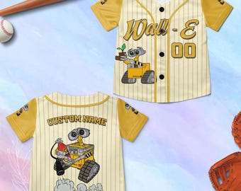 Pixar Wall E Baseball Jersey Shirt, Disney Wall E Baseball Jersey, Wall E Robot Cosplay, Disney Family Shirts, Magic Kingdom Shirt