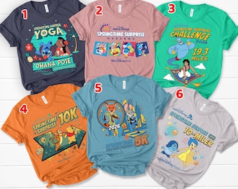 Camiseta de fin de semana sorpresa de primavera, camiseta Spring Run Disney 2026, camiseta de maratón de Disney, camiseta de la carrera más feliz de Walt Disneyworld, corredor de 5K y 10K