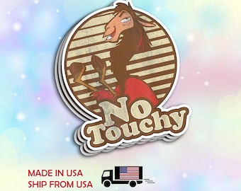 Emperor's New Groove Llama No Touchy Waterproof Sticker