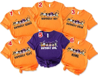 Camiseta de cumpleaños de Halloween personalizada: Camiseta del equipo de Disneyland