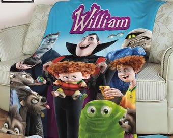 Personalized Hotel Transylvania Blanket, Disney Movie Blanket, Halloween Blanket, Christmas Gift, Disney Hotel Transylvania Blanket