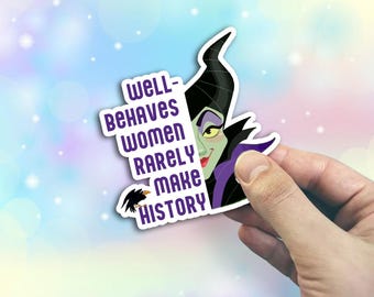 Disneyy Villain Maleficent Sticker Disney Humor villainous Waterproof Disney Laptop, Disneying Water Bottle Hydro Bottle Theme Park Vacation