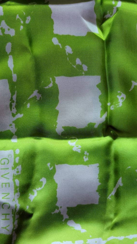 Vintage Givenchy green Silk Scarf - image 4