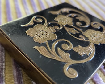 Poppy Flower Vintage Compact enamel