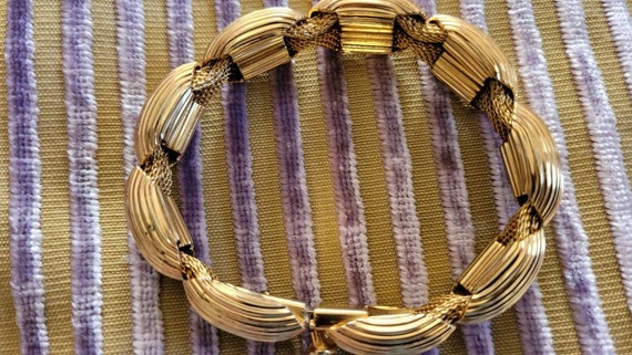 Vintage Napier Bracelet mid century gold - image 2