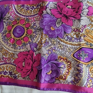 Violet Oscar silk scarf long de la Renta 20231005
