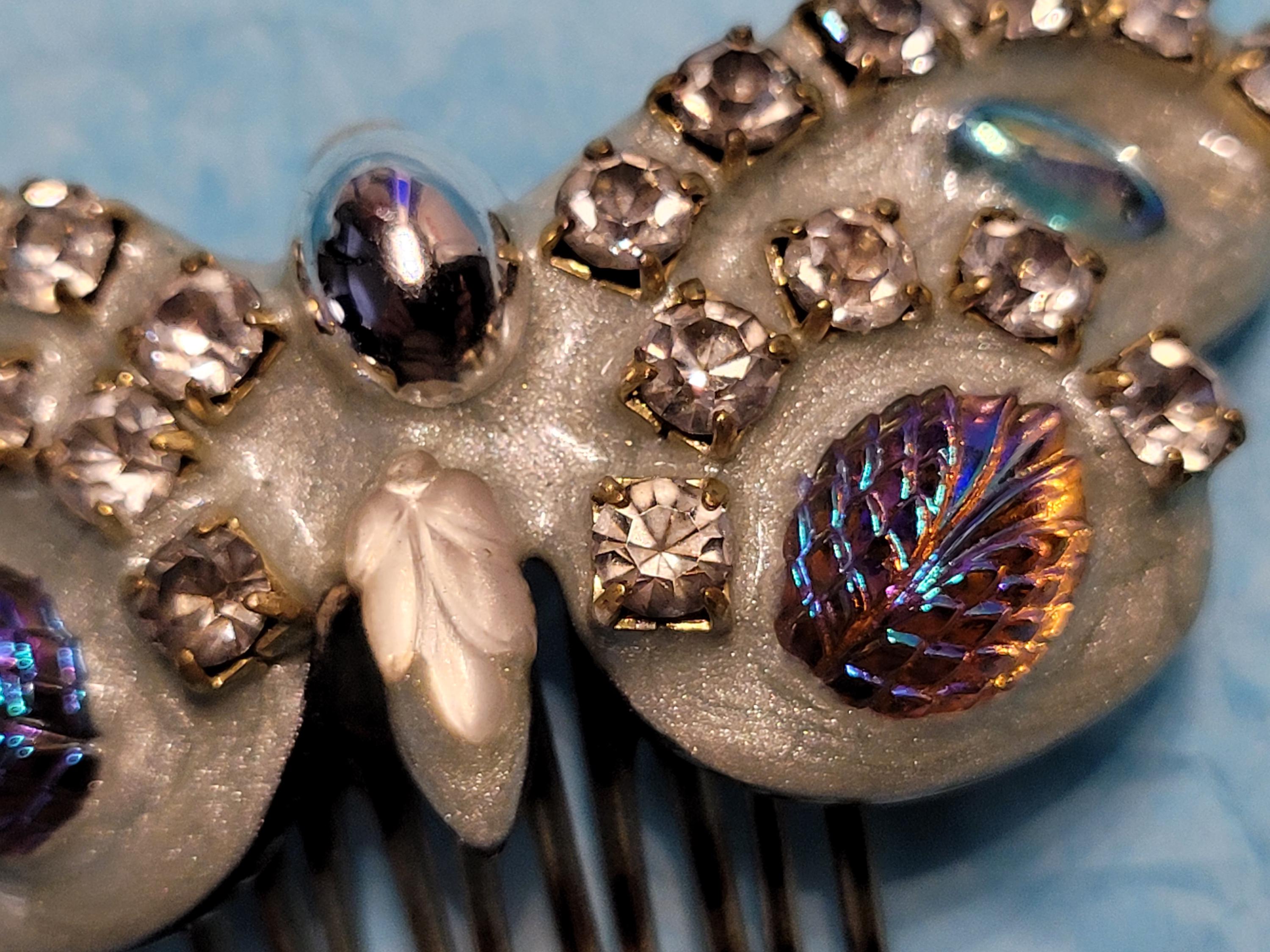 Fernellas Jools Hair Comb Vintage Jeweled Embellished  display picture 2