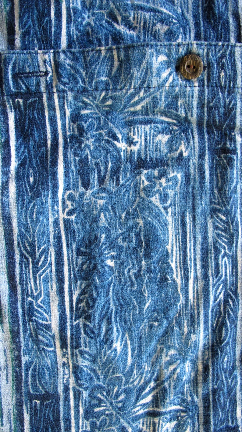 Rare Hilo Hattie Shirt Hawaii batik vintage medium