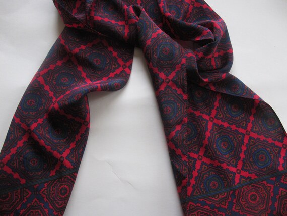 SALE Long red silk scarf Ginnie Johansen - image 3