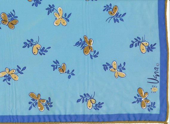 Blue Butterflies Vera Neumann Silk scarf Ladybug … - image 3