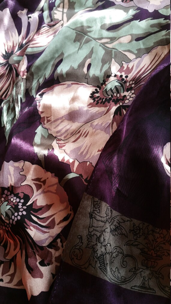 Poppy Beauty long silk scarf purple