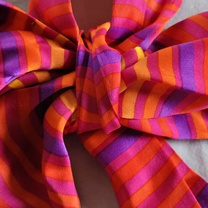 Bright Silk Liz Claiborne Scarf stripes