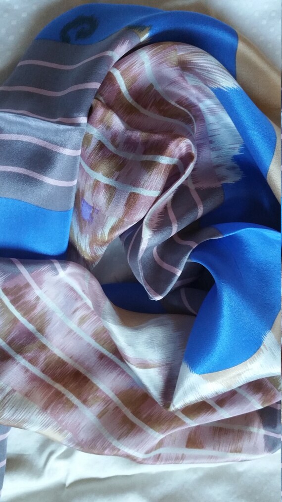 Sky Blue Kenzo silk Scarf designer