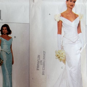 Vogue Gown Bellville Sassoon Wedding Gown pattern 2385 size 8 10 12 Uncut