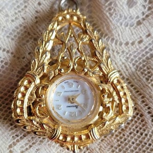 Fancy Watch Pendant vintage Beroona ornate