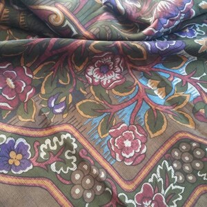Vintage Silk Scarf Liz Claiborne square