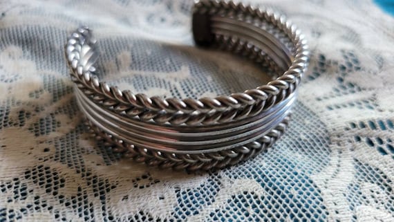 Twisted Bracelet Cuff style silver
