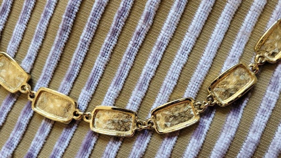 Talbots Collar Necklace gold panels - image 2