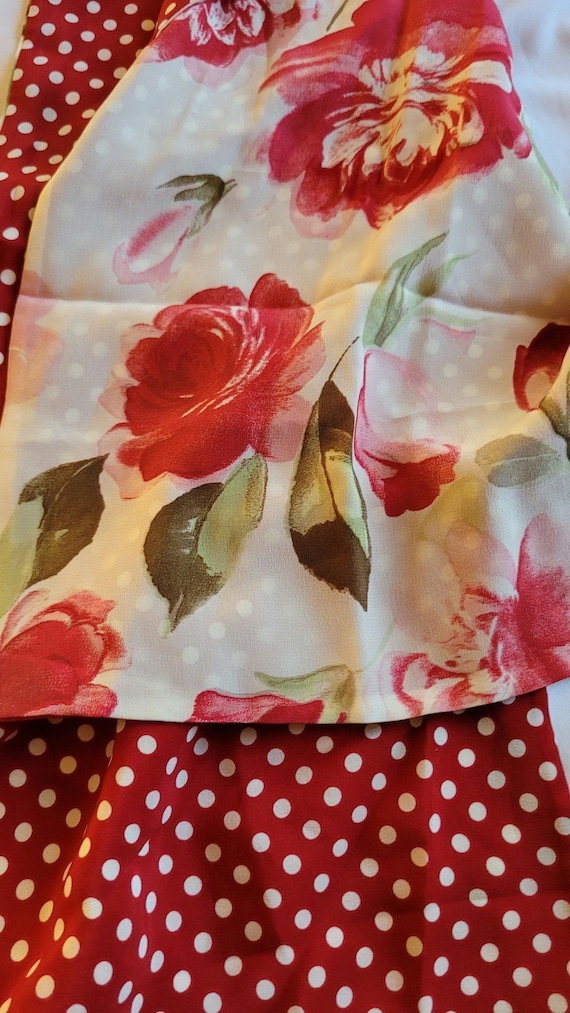 Rose Beauty Saldarini silk scarf red 20231129 - image 1