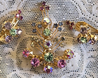 KARU Arke Austria Set brooch earrings mcm