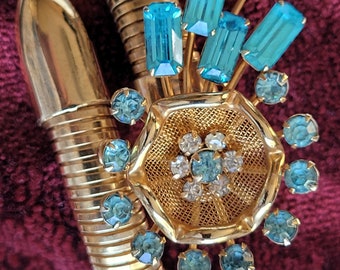 Vintage Aquamarine Wrap Bracelet expanding 20240410