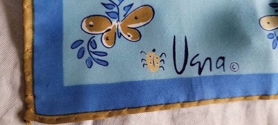 Blue Butterflies Vera Neumann Silk scarf Ladybug … - image 4