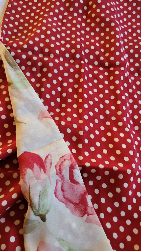 Rose Beauty Saldarini silk scarf red 20231129 - image 6