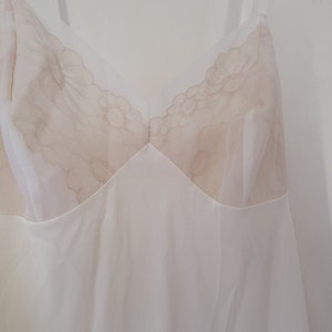 Vintage Vanity Fair 36 Slip chiffon illusion full cream beige lace 20230930
