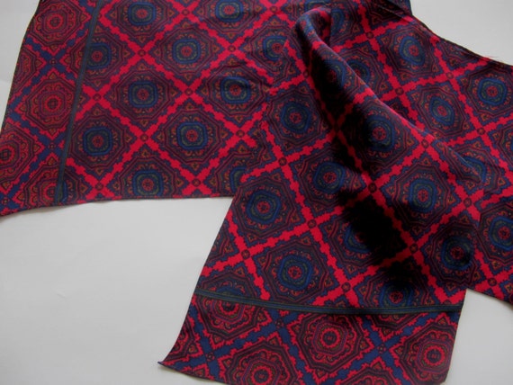 SALE Long red silk scarf Ginnie Johansen - image 1