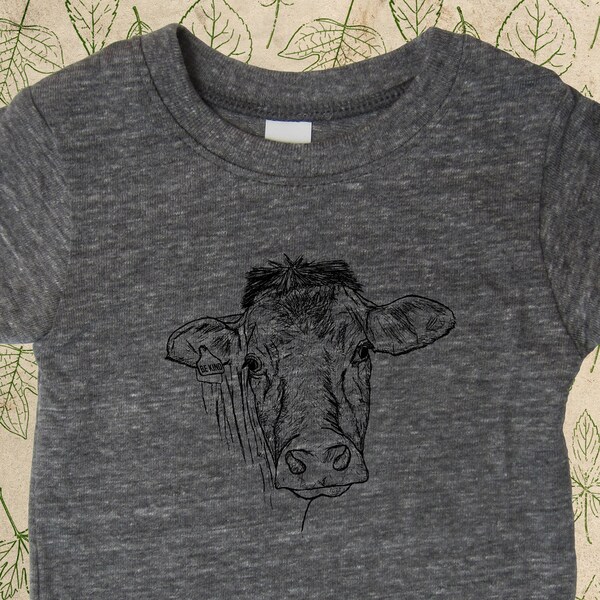 Seien Sie Freundlicher Bio-Baby-Shirt - Kuh Shirt - Säugling Landwirtschaft T Shirt Top T -Shirt - junge Mädchen - Made in den USA Bio Tshirt - Geschenk freundlich - Dusche