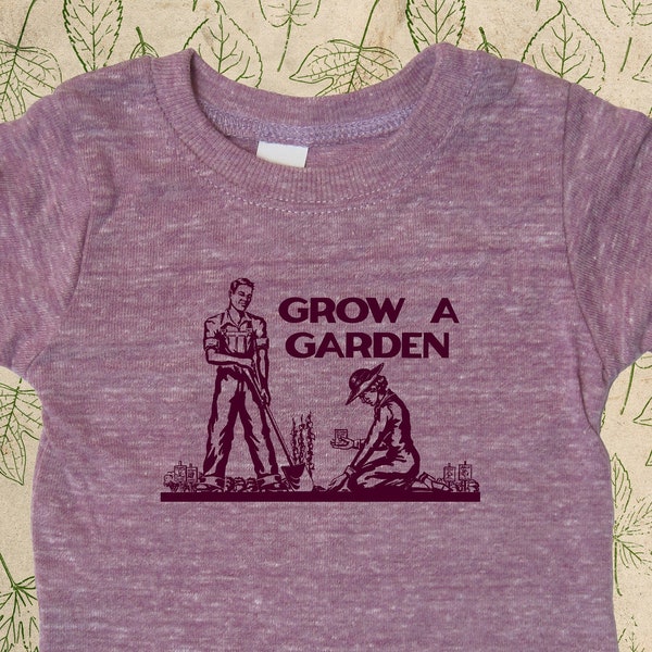 Bio-Baby-Shirt - wachsen einen Garten Kleinkind Garten T Shirt Top T-Shirt - junge oder Mädchen - Made in den USA Bio Bauernhof Tshirt - Geschenk freundlich