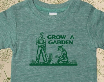Grow a Garden Organic Baby Shirt - Infant Farm T Shirt Top Tee - Boy or Girl - Made in the USA Organic Farm Tshirt - Gift Friendly