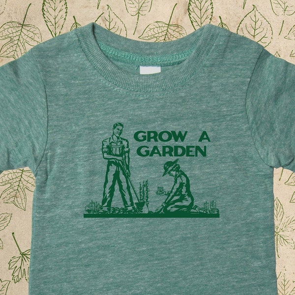 Wachsen Sie einen Garten Bio-Baby-Shirt - Säugling Bauernhof T Shirt Top T-Shirt - junge oder Mädchen - Made in den USA Bio Bauernhof Tshirt - Geschenk freundlich