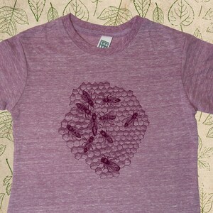 Organic Kids Shirt - Youth Toddler Bee Honeybee TShirt Top Tee - Boy or Girl - Made in the USA Organic Farm Tshirt - Gift Friendly