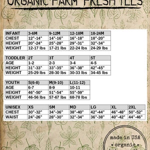 Organic TShirt Vegetables Shirt Adult Mens Womens Unisex Veggies Garden T Shirt Top Tee Made in USA Organic Farm Tshirt Gift Friendly image 3