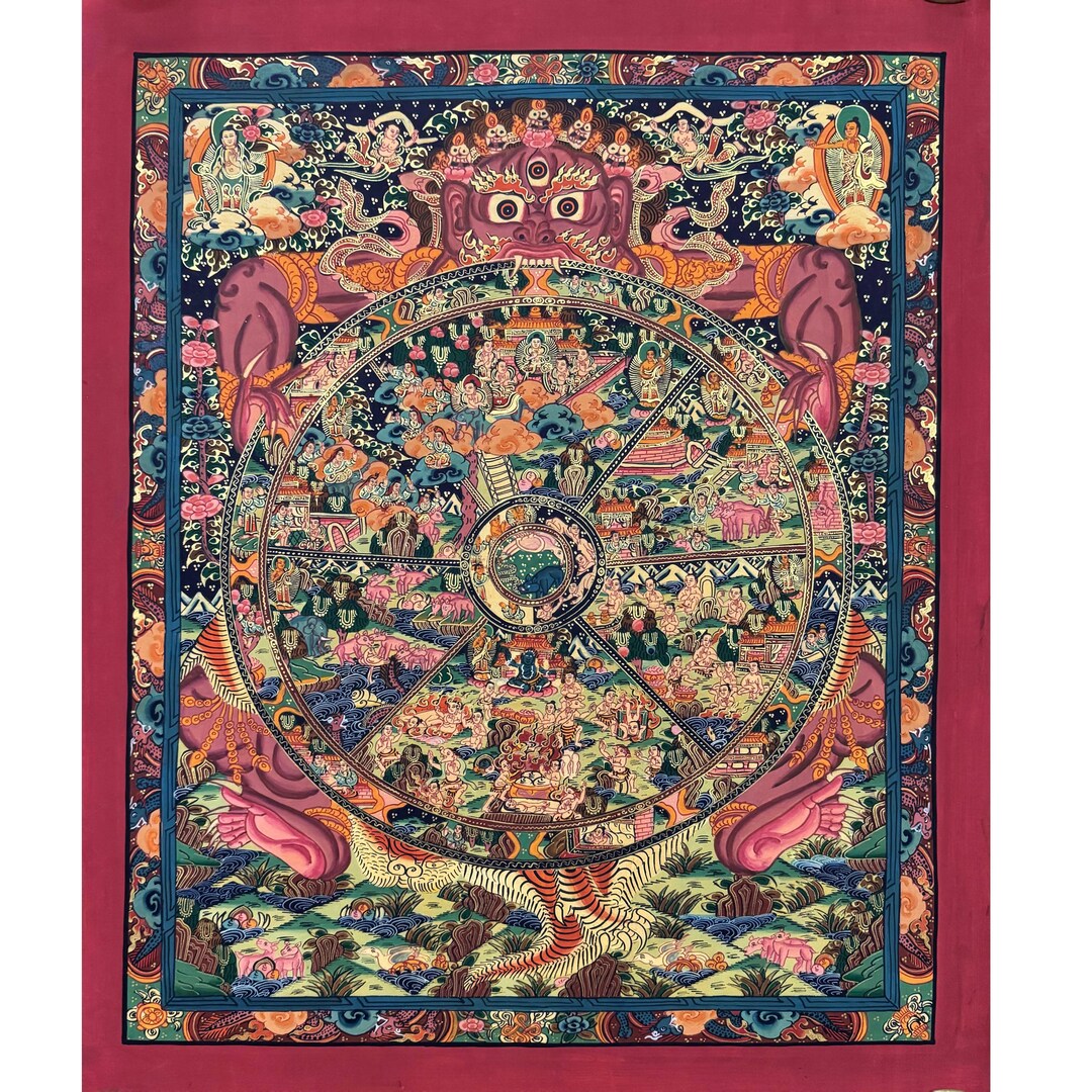 Wheel of Life Thangka, Samsara Thangka - Etsy