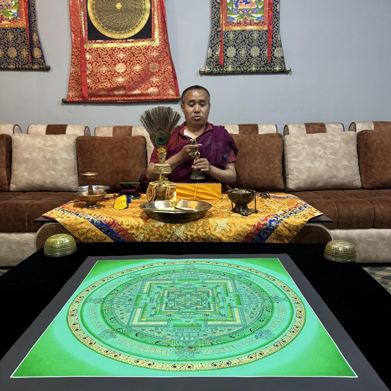 Kalachakra Mandala Thangka Painting - Etsy