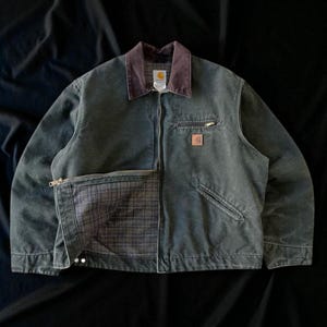 Retro Carhartt J97 Moss Detroit Work Jacket Vintage Green and Black both are available
