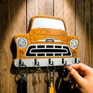 Anpassad 55 56 57 lastbilsnyckelhållare – Street Rod Decor - Klassisk butiksorganisatör