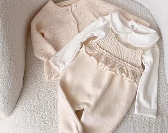 baby styling set❤︎❤︎ beige 6-piece Bodysuit and Pants Set - Taupe/white - Kids | H&M US