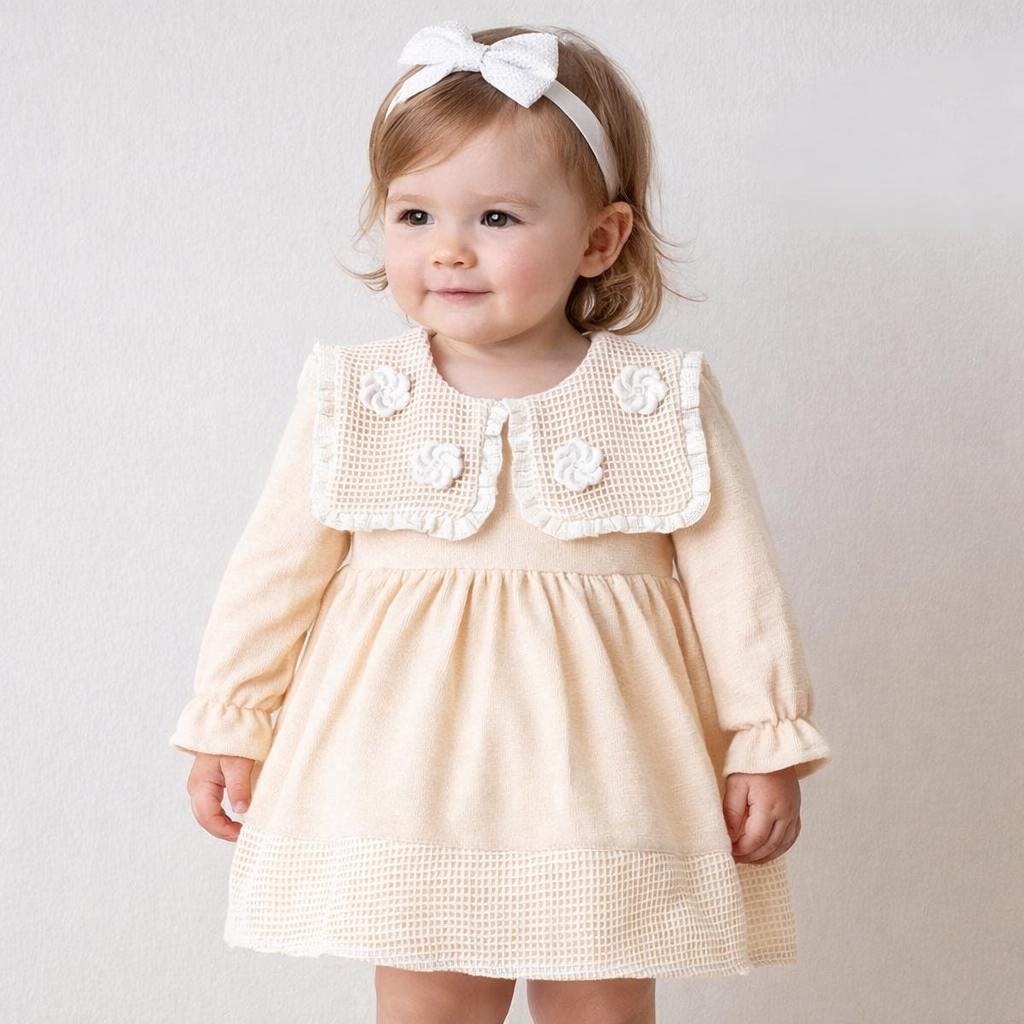 Baby Girl Cream Christmas Dress