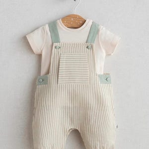 Vintage Baby Boy Romper Set – Soft Cotton Overalls & T-Shirt,  to Toddler Summer Outfit