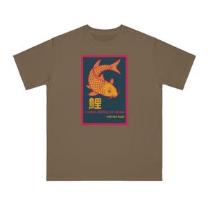 Perfect for Fathers Day,Koi Fish,Organic Classic T-Shirt,"Pop Art Icon" , Vintage, Japanese culture and tradition, Gift for Men or Her,