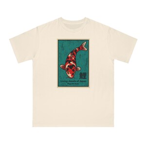 Perfect for Fathers Day,Koi Fish,Organic Classic T-Shirt,"Pop Art Icon" , Vintage, Japanese culture and tradition, Gift for Men or Her,