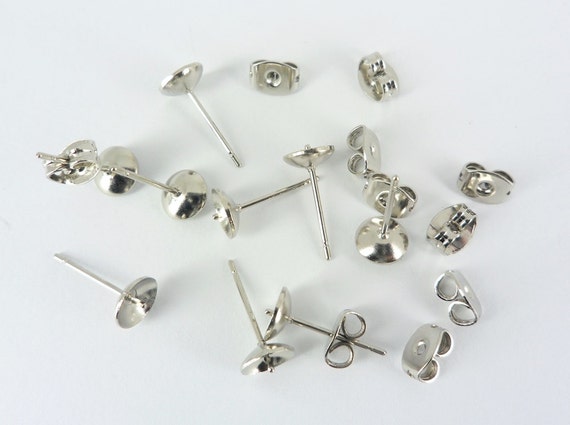 20 Stainless Steel Comfort Clutch 13mm Earring Backs